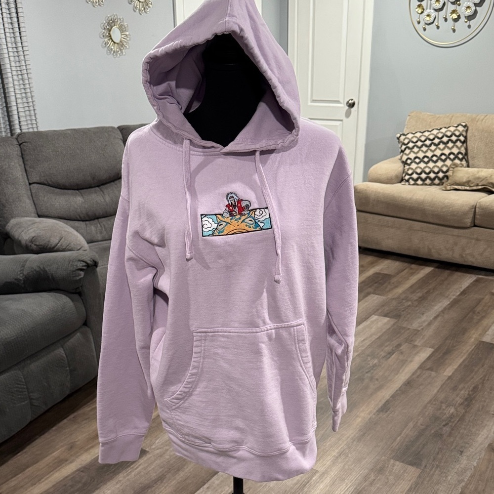Lilac Graphic Hoodie Sweater